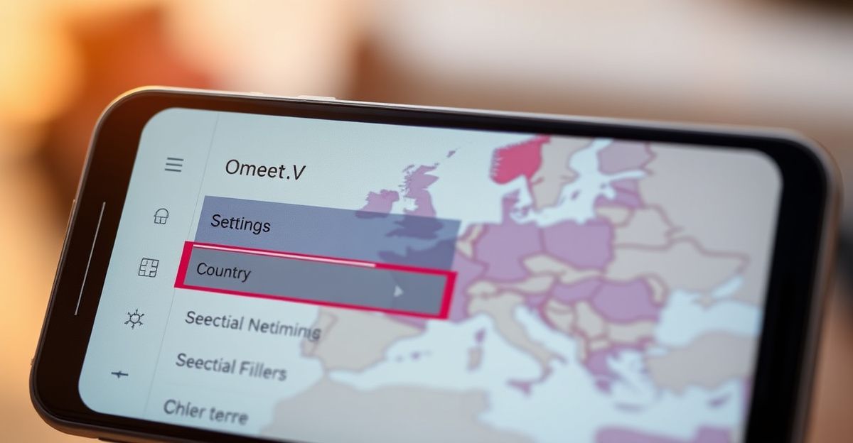 Étapes pour activer le filtre pays sur OmeTV